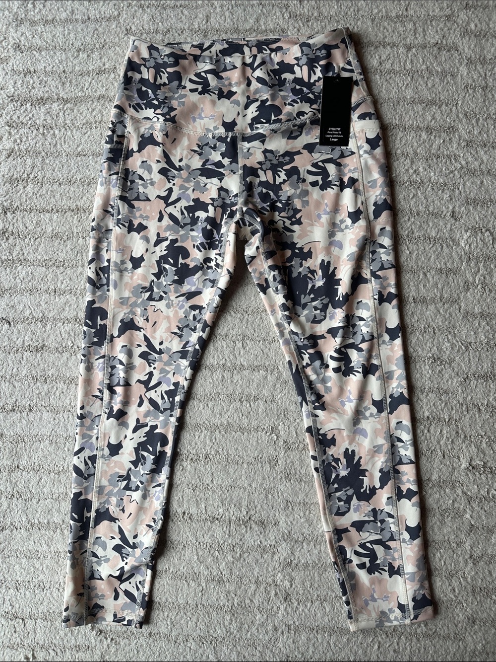 NWT Womens High-Rise Camo Performance Leggings - Pink/Gray